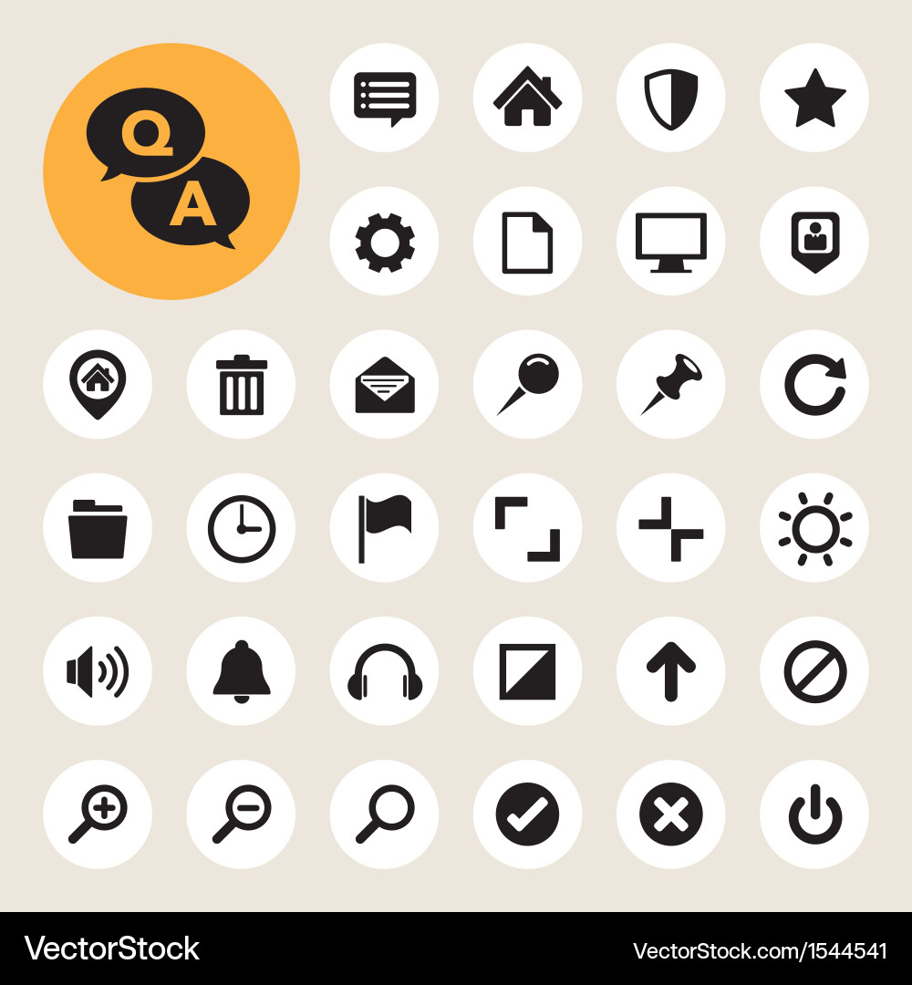 Menu Icons Set - Modern UI Elements vector image