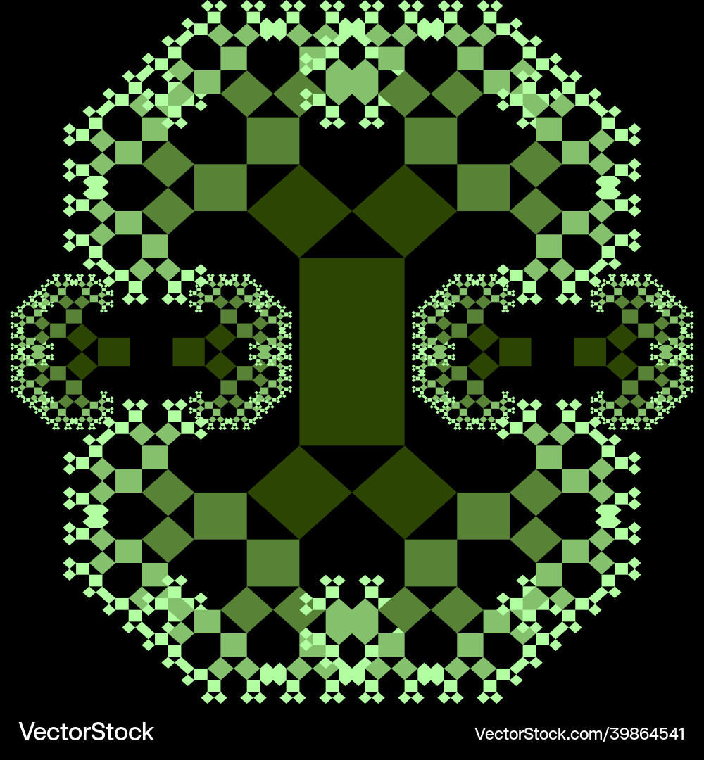 Pythagorean Tree Fractal Pattern vector image