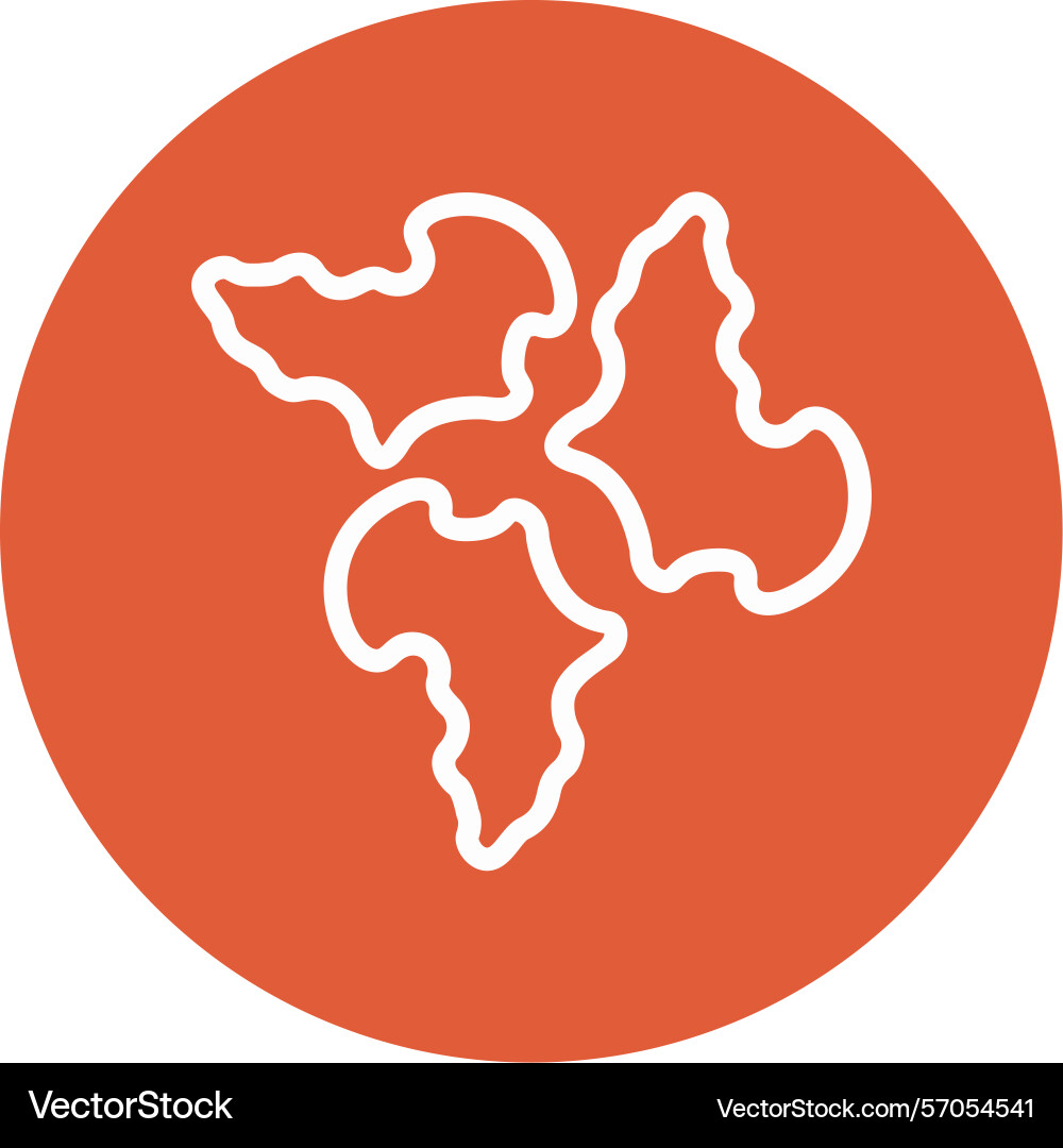 World map line circle style icon design Vector Image