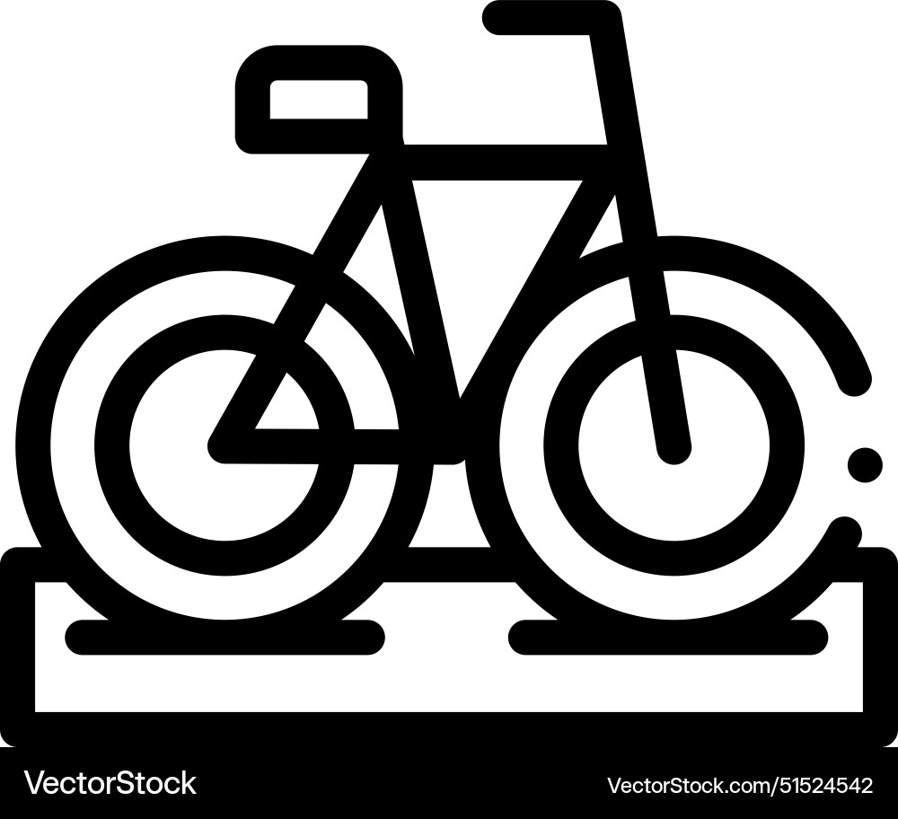 Bicycle icon thin linear style design isolated Bicycle icon thin linear style design isolated Vector Image