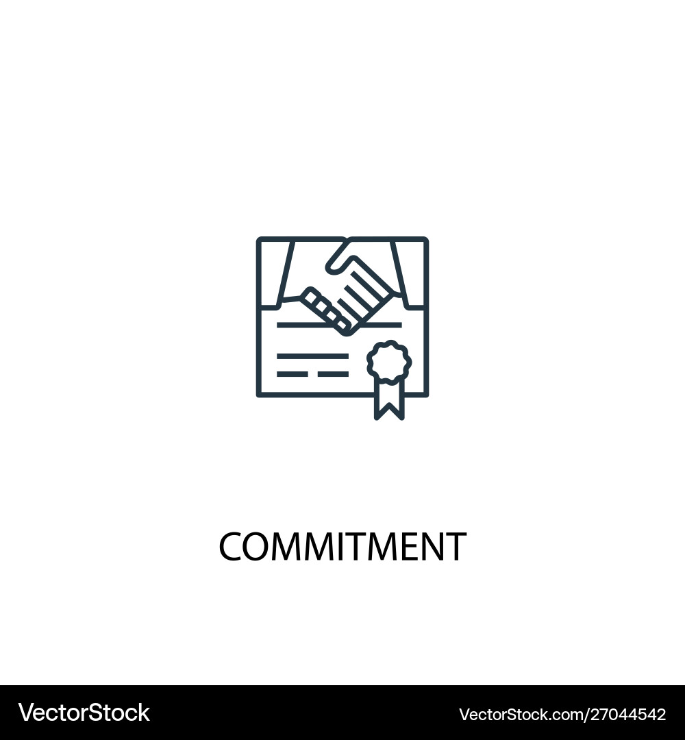 Commiting Konzept Linie Symbol einfaches Element Commiting Konzept Linie Symbol einfaches Element vektorbild