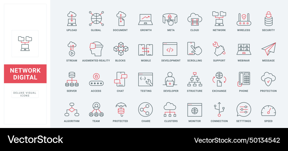 Digital data network communication services Digital data network communication services vector image