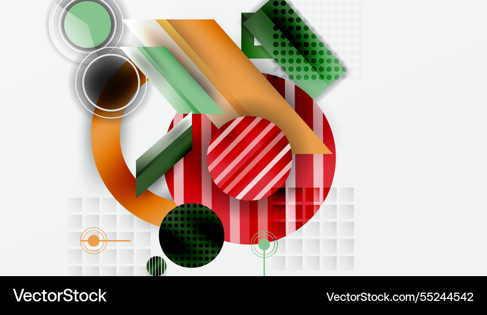 Dynamic complex geometric abstract background Vector Image