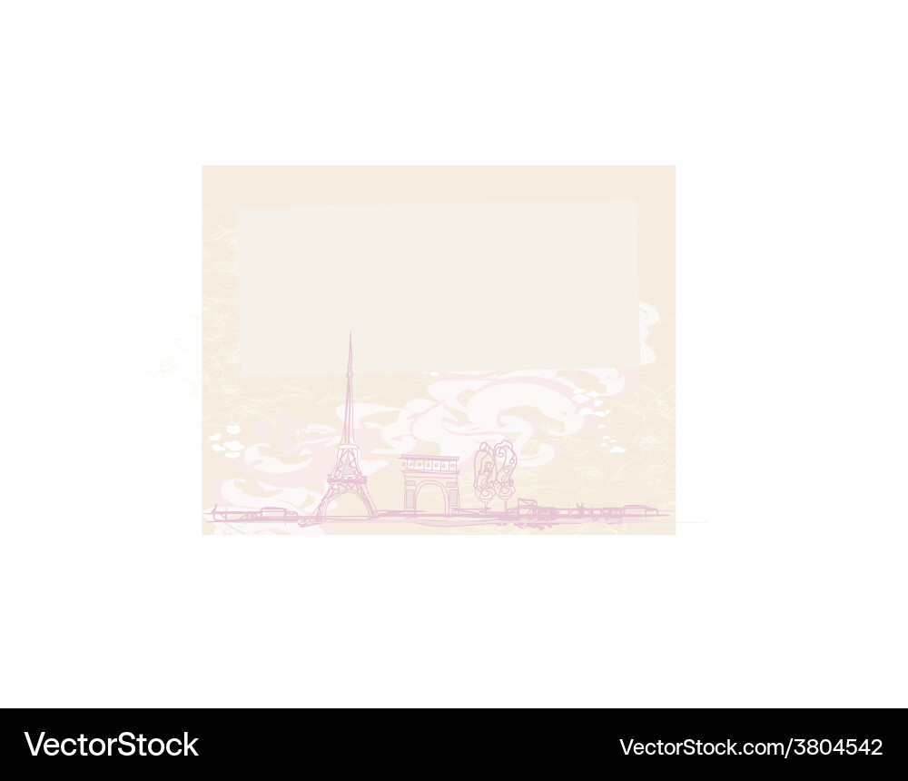 Eiffel tower artistic background Vector Image