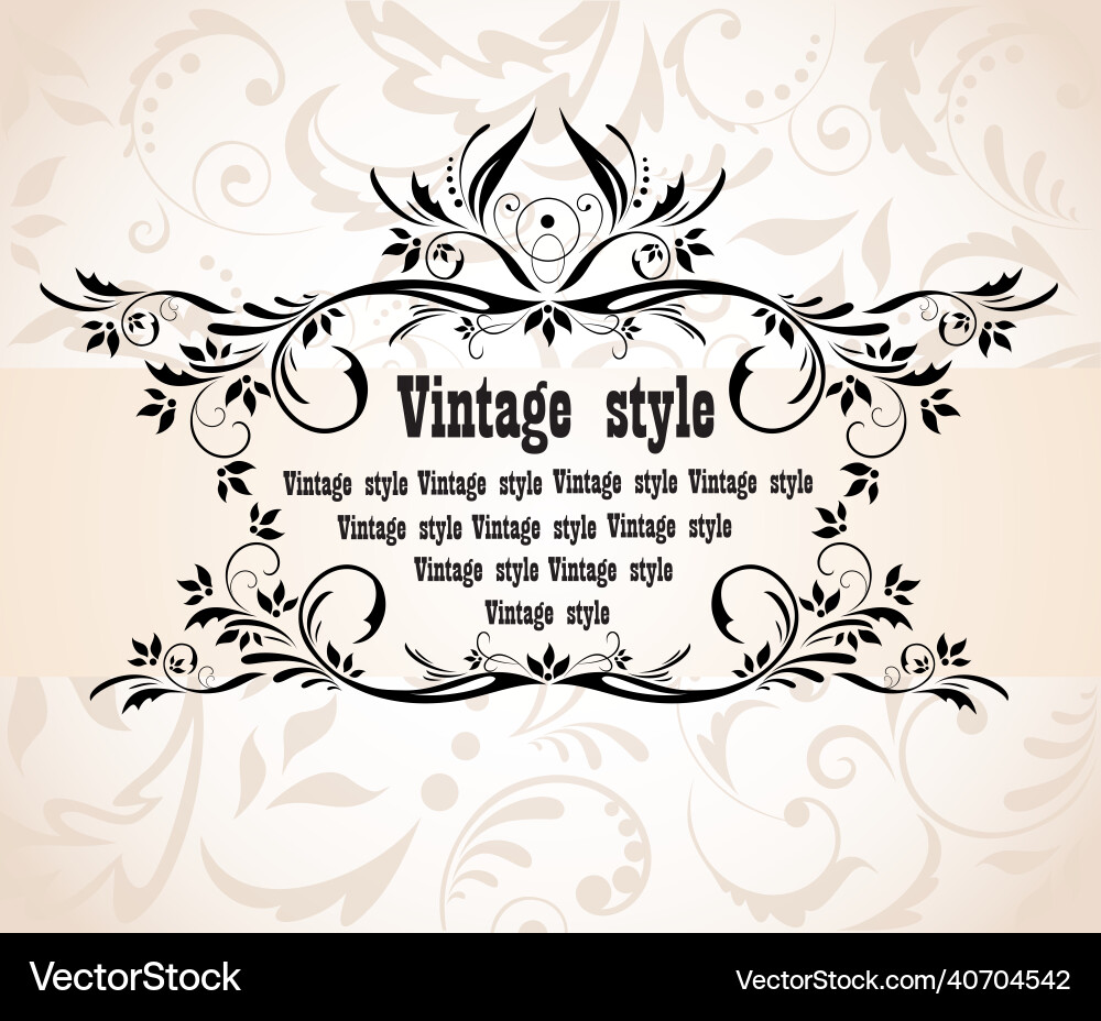Floral Victorian Heading Vector Image