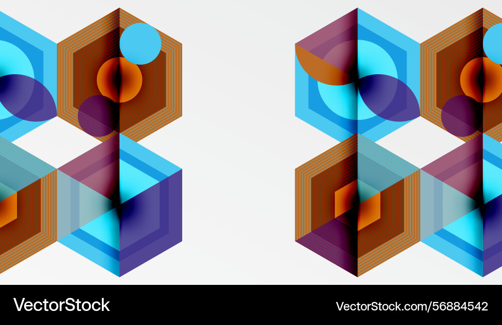 Geometric patterns repeat hexagons circles lines Geometric patterns repeat hexagons circles lines Vector Image