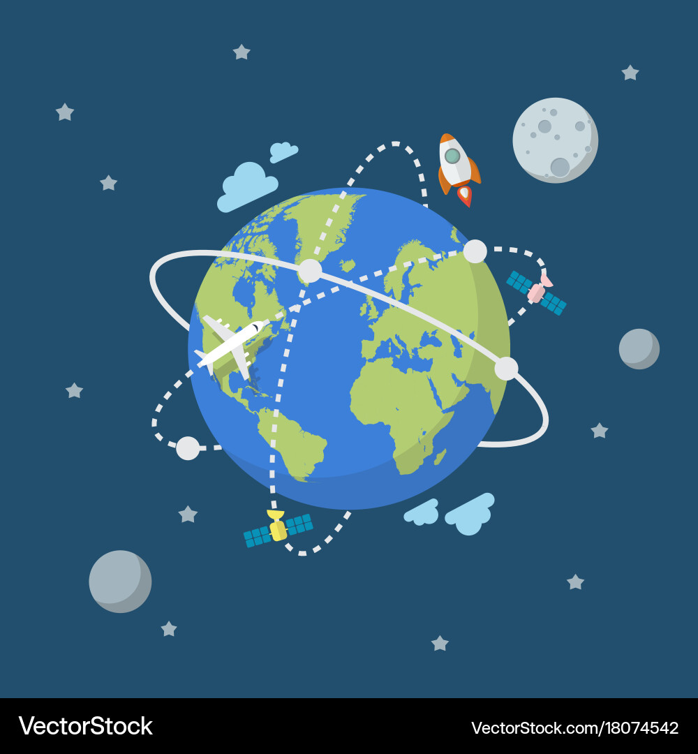 Global Connection Network vector image