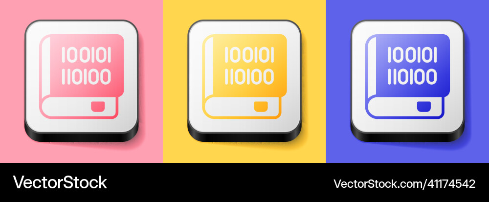 Isometric books about programming icon isolated Isometric books about programming icon isolated vector image