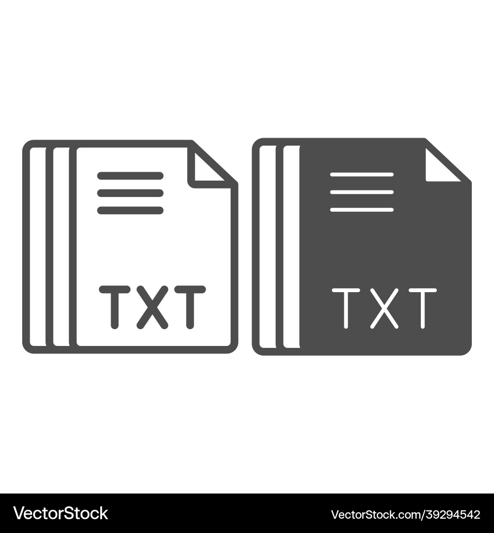 Paper sheets text document file txt line Vector Image