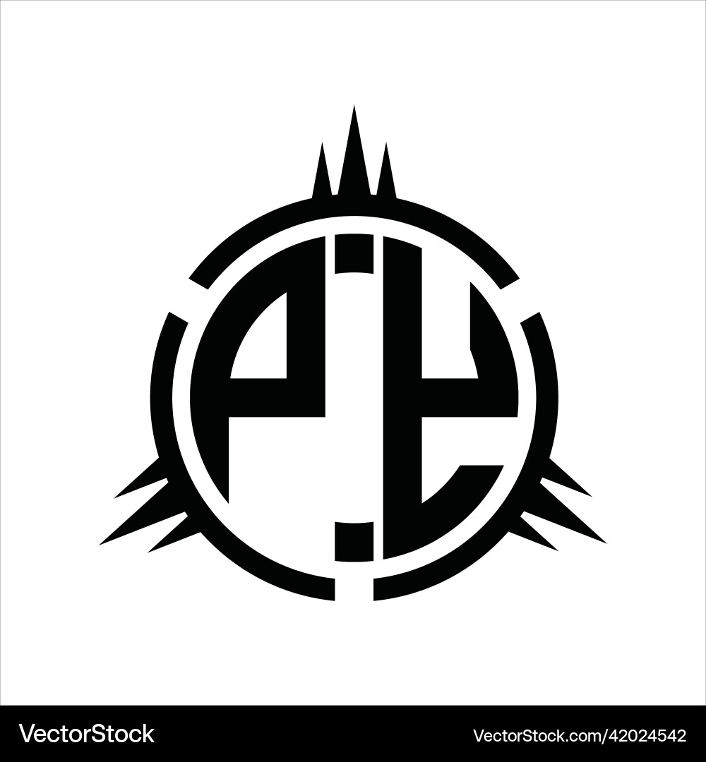 Py logo monogram circle element design template Vector Image