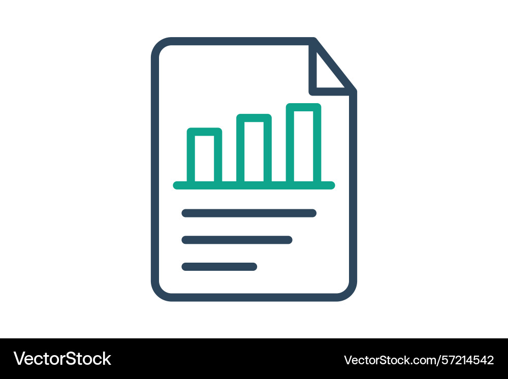 Report icon line style related Report icon line style related vector image