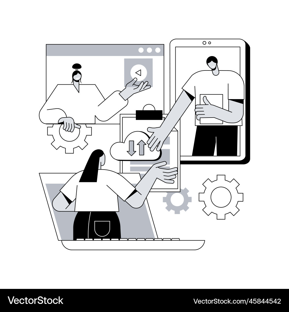 Shared document abstract concept Shared document abstract concept vector image