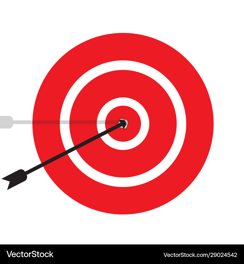 Target icon in shape with a white background Vector Image