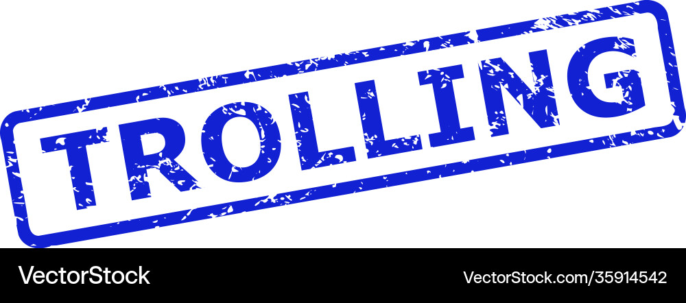Trolling seal with corroded texture and rounded Vector Image
