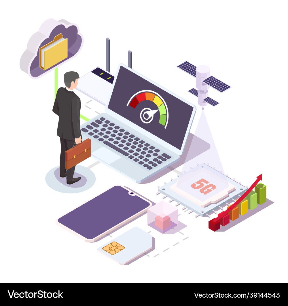 5g wifi high speed internet flowchart 5g wifi high speed internet flowchart vector image