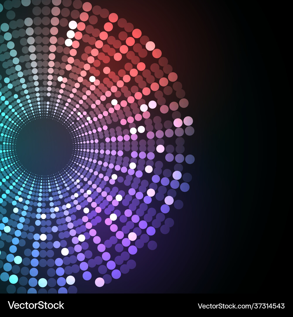 Abstract colorful lights effect with dots Abstract colorful lights effect with dots vector image