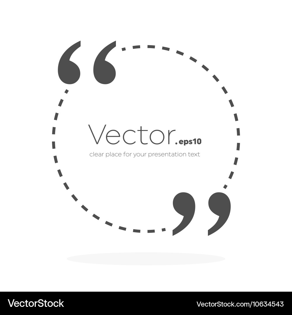 Abstract concept empty speech square quote Vector Image