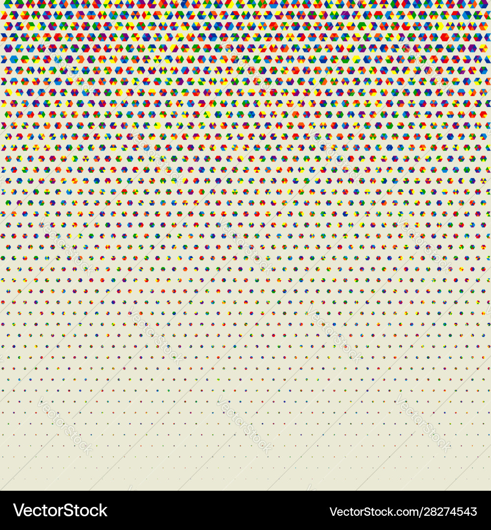 Background colorful hexagons different sizes Background colorful hexagons different sizes vector image