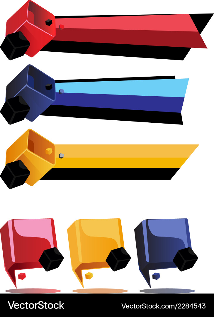 Cube bar preview vector image