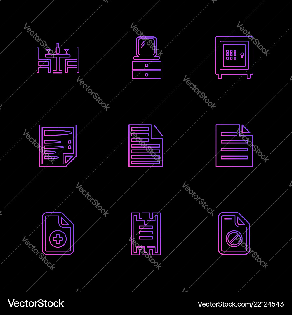 Dateien dokument clipboard schreiben eps icons set Vektorbild