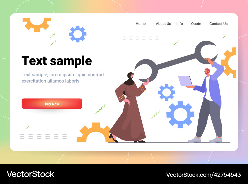 Developers team carrying wrench programmers Vector Image