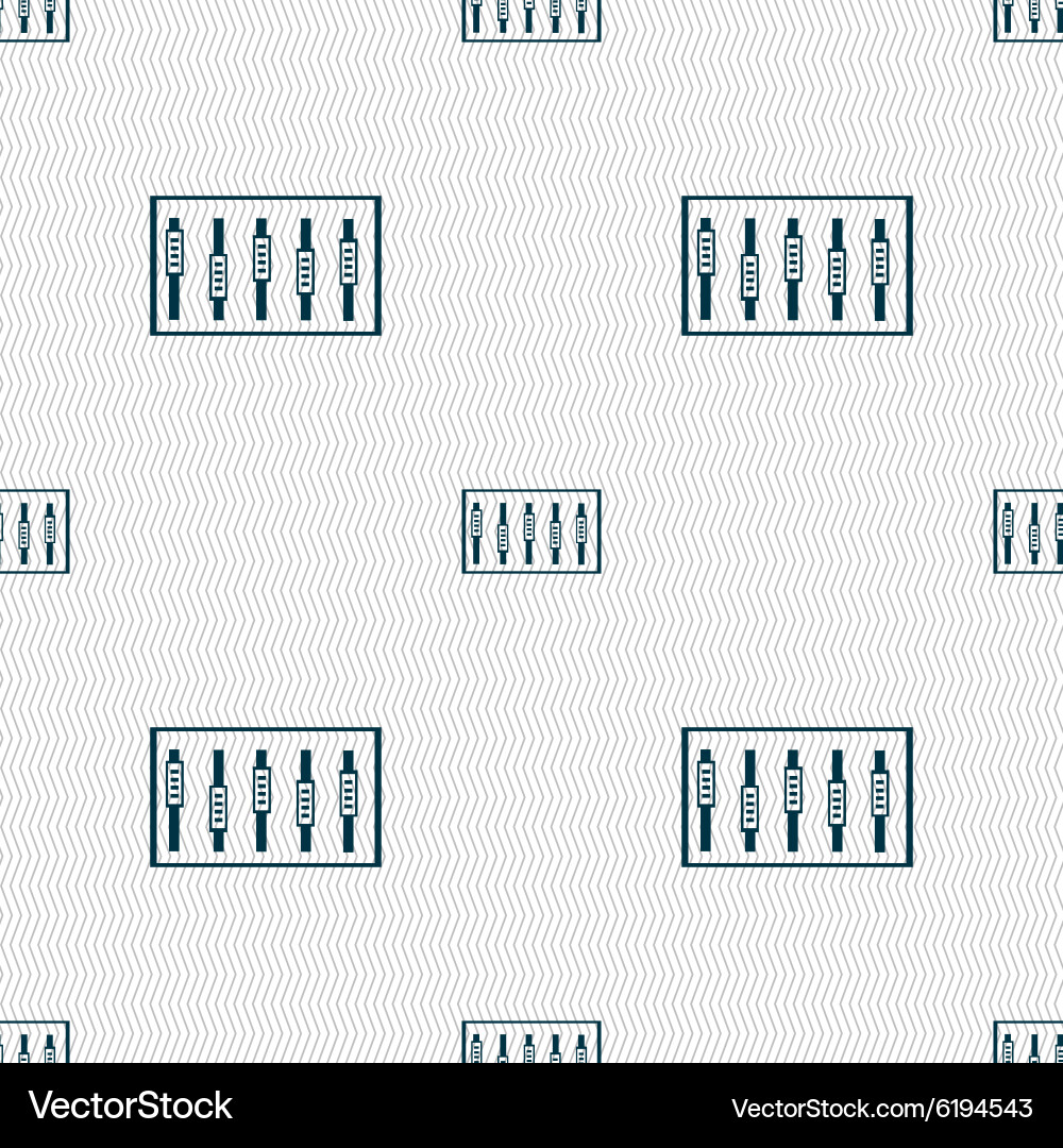 Dj console mix handles and buttons level icons Vector Image