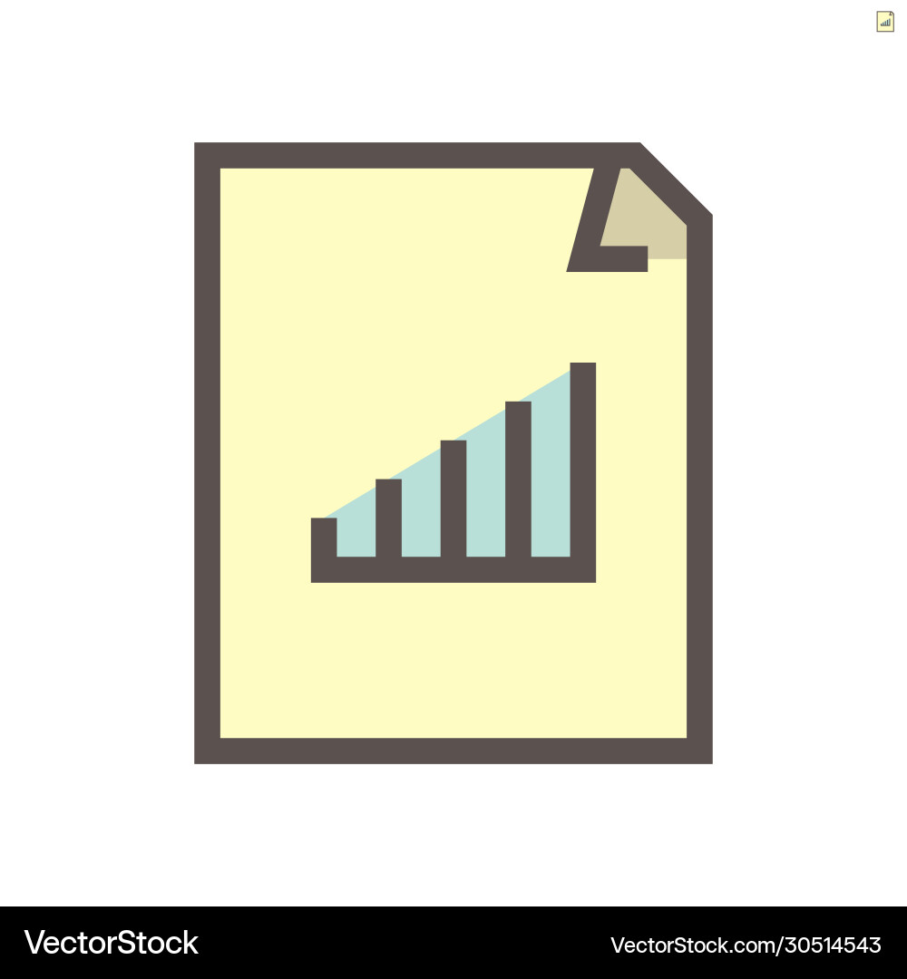 Document and business graph monitoring icon Document and business graph monitoring icon vector image