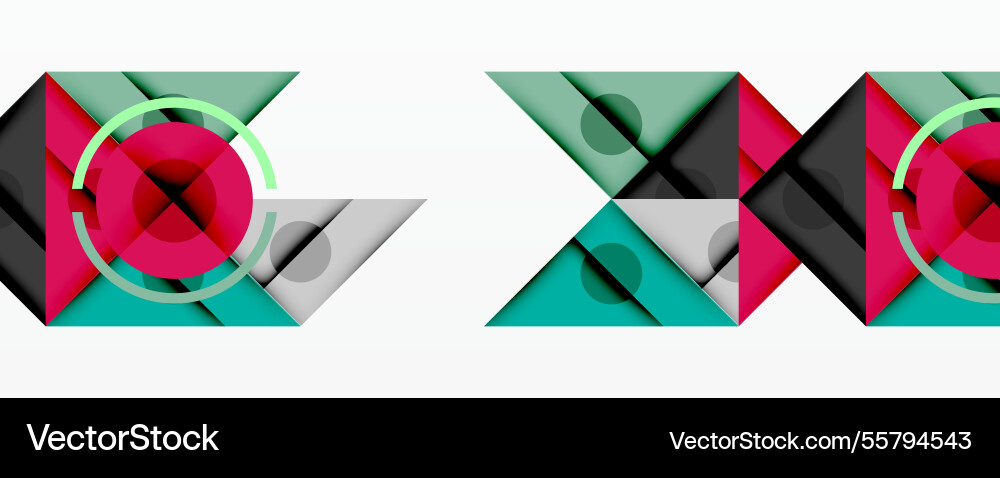 Geometric abstract design with layered triangles Geometric abstract design with layered triangles Vector Image