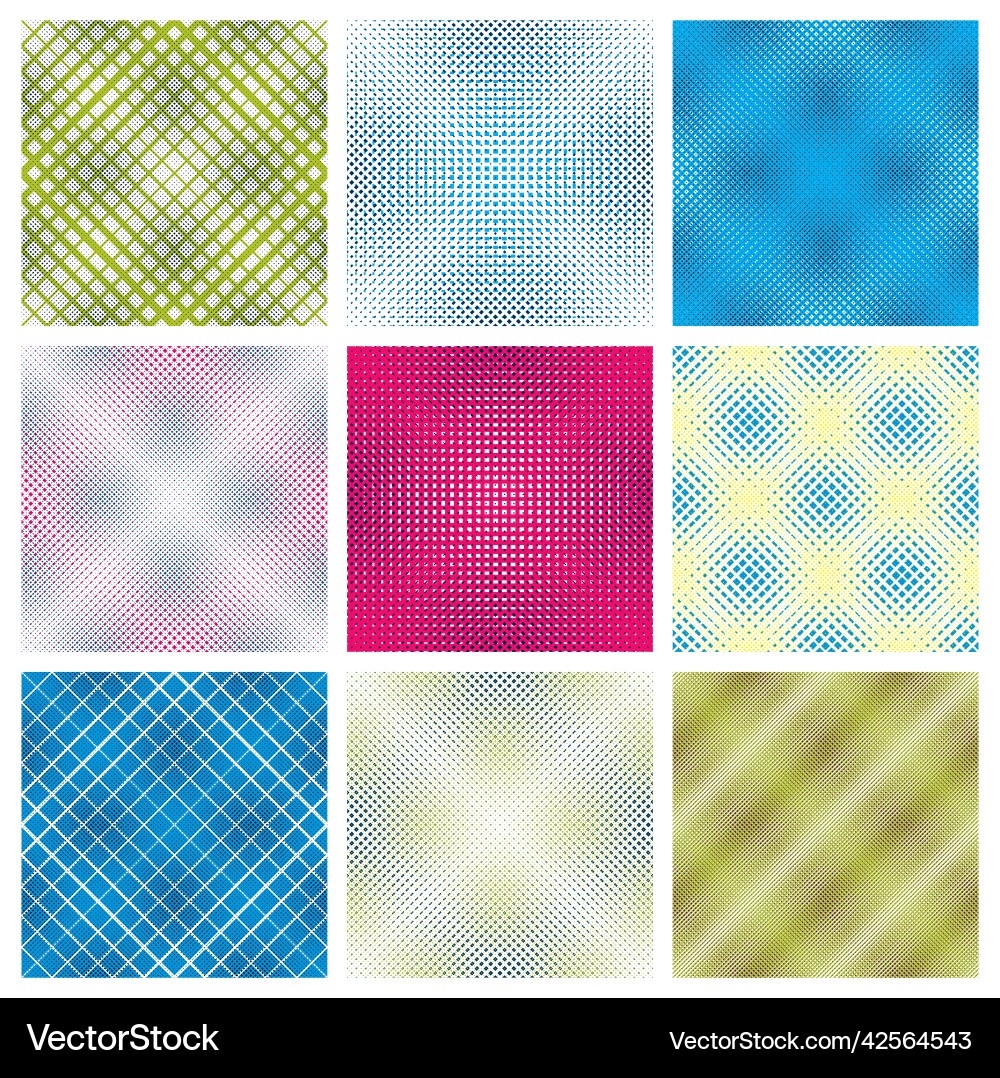 Geometric seamless patterns set abstract Geometric seamless patterns set abstract vector image