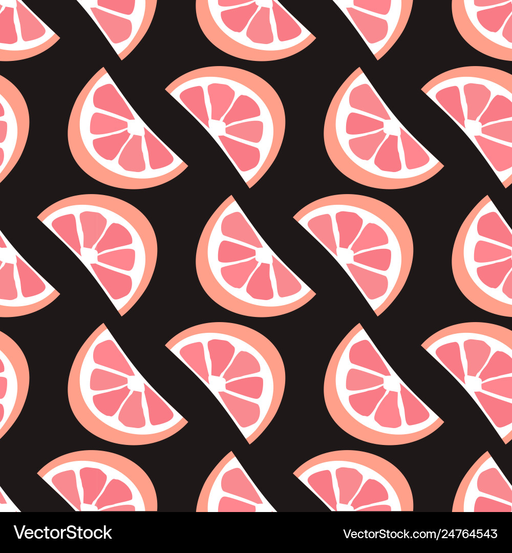 Grapefruit seamless pattern vector image