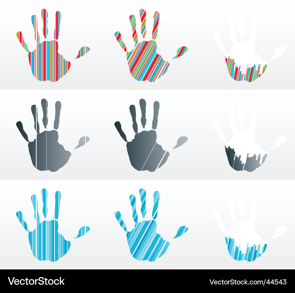 Handprint Patterns & Textures Vector Image
