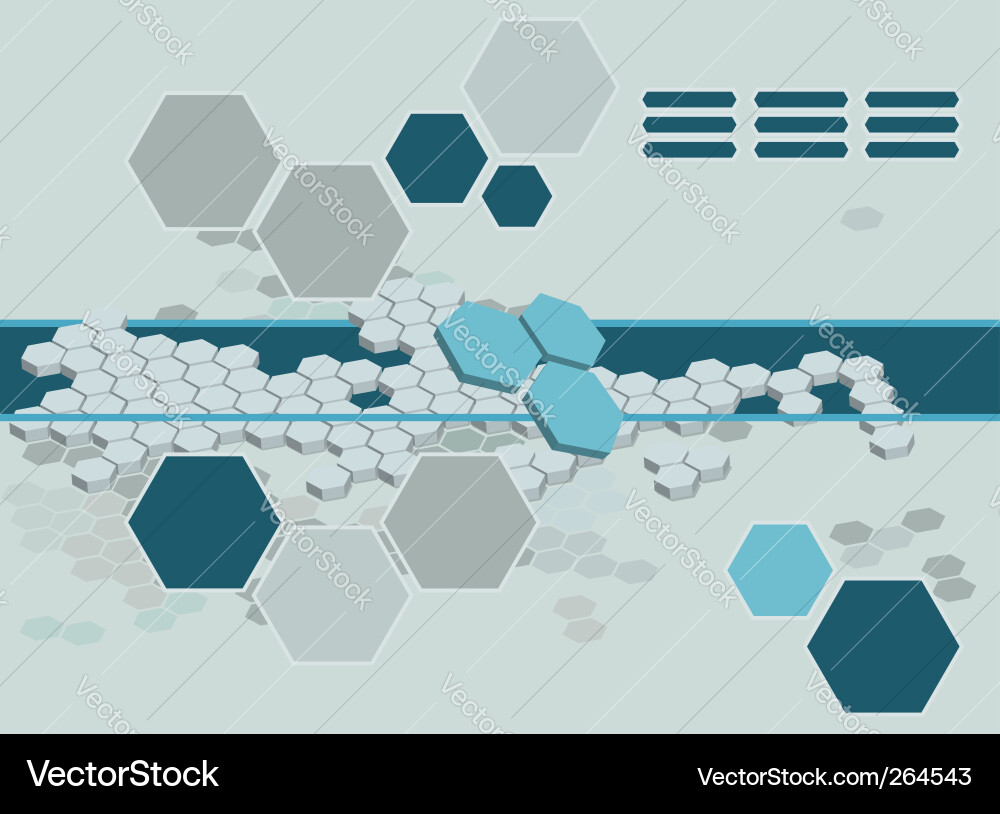Hexagonal Tech Background Vector Image