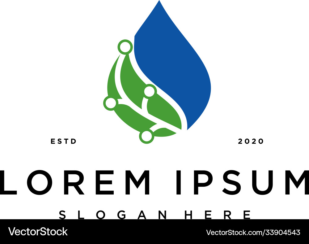 Leaf tech logo design concept Royalty Free Vector Image