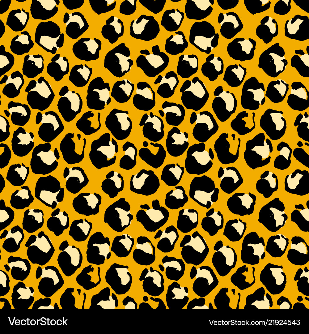 Leopard print seamless pattern vector image