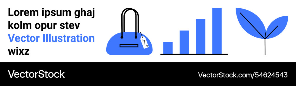 Modern design elements with bar graph handbag Modern design elements with bar graph handbag Vector Image