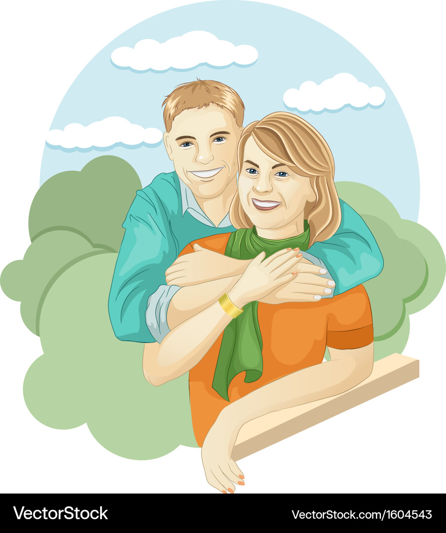 Mom and son Royalty Free Vector Image - VectorStock