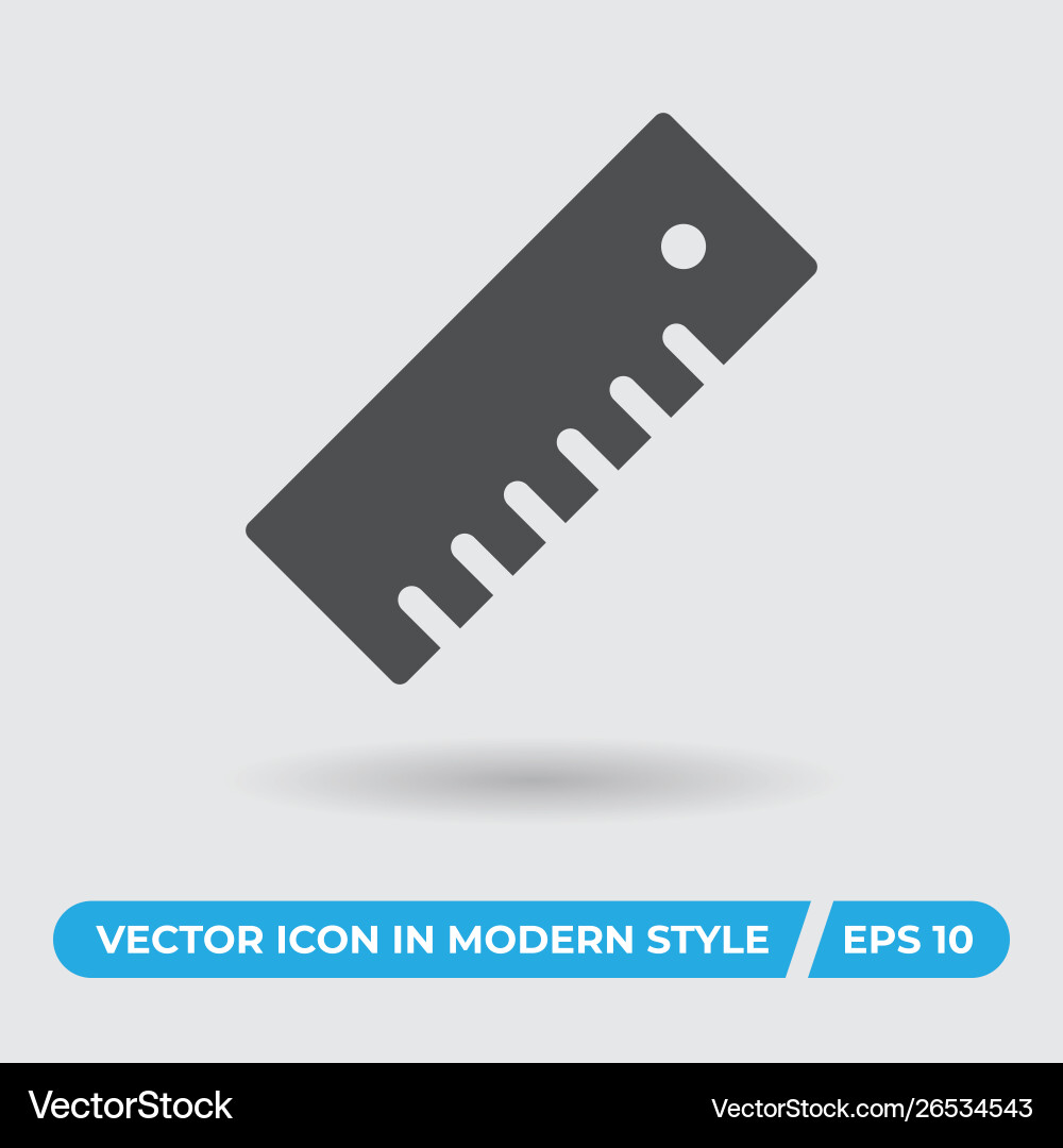 Ruler icon simple sign for web site and mobile app Ruler icon simple sign for web site and mobile app vector image