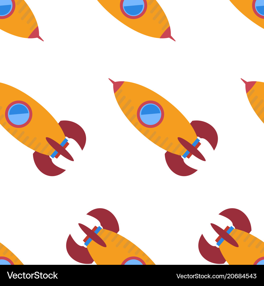 Seamless pattern with space rocket Seamless pattern with space rocket Vector Image