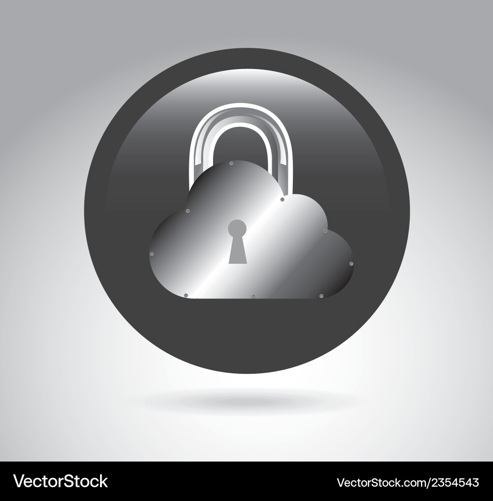 Security design over gray background Vector Image