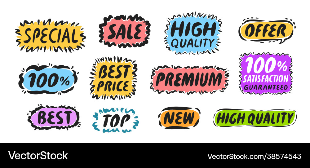 Set labels and stickers for web applications Set labels and stickers for web applications vector image