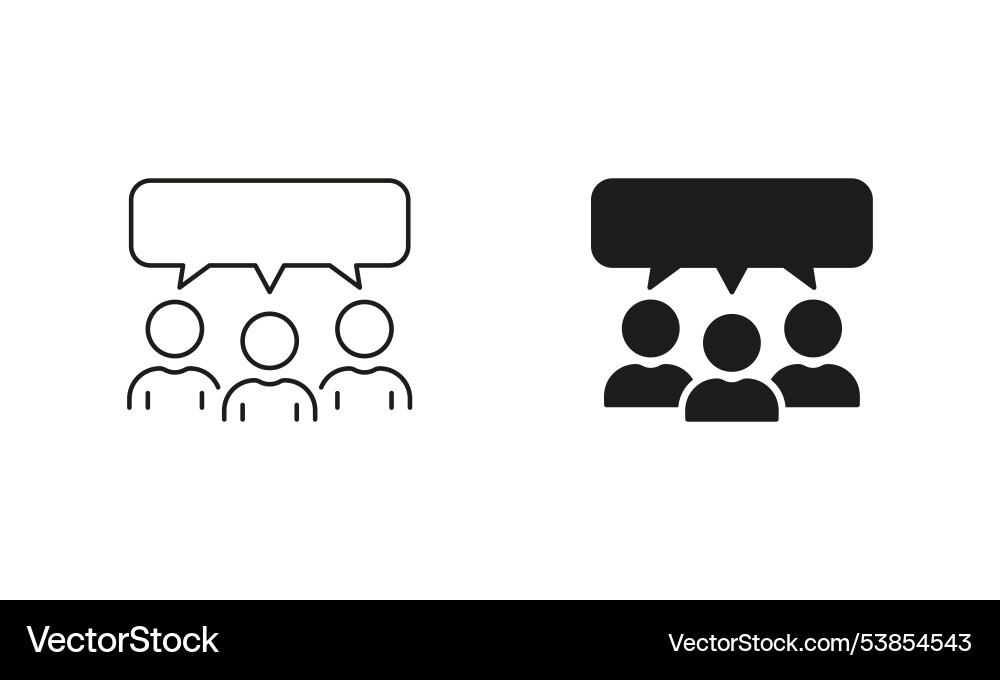 Team Talk Diskussion Piktogramm Sprechblase Team Talk Diskussion Piktogramm Sprechblase vektorbild