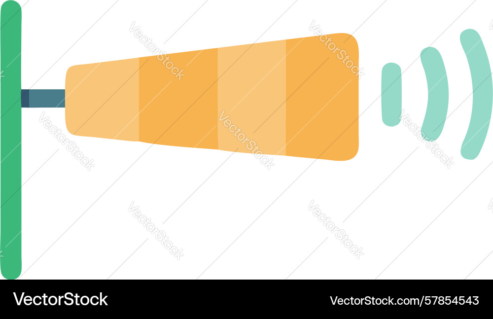 Wind sock with air flow indicator design Vector Image