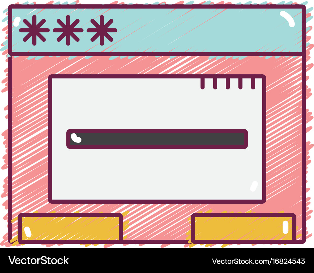 Window web technology element design vector image