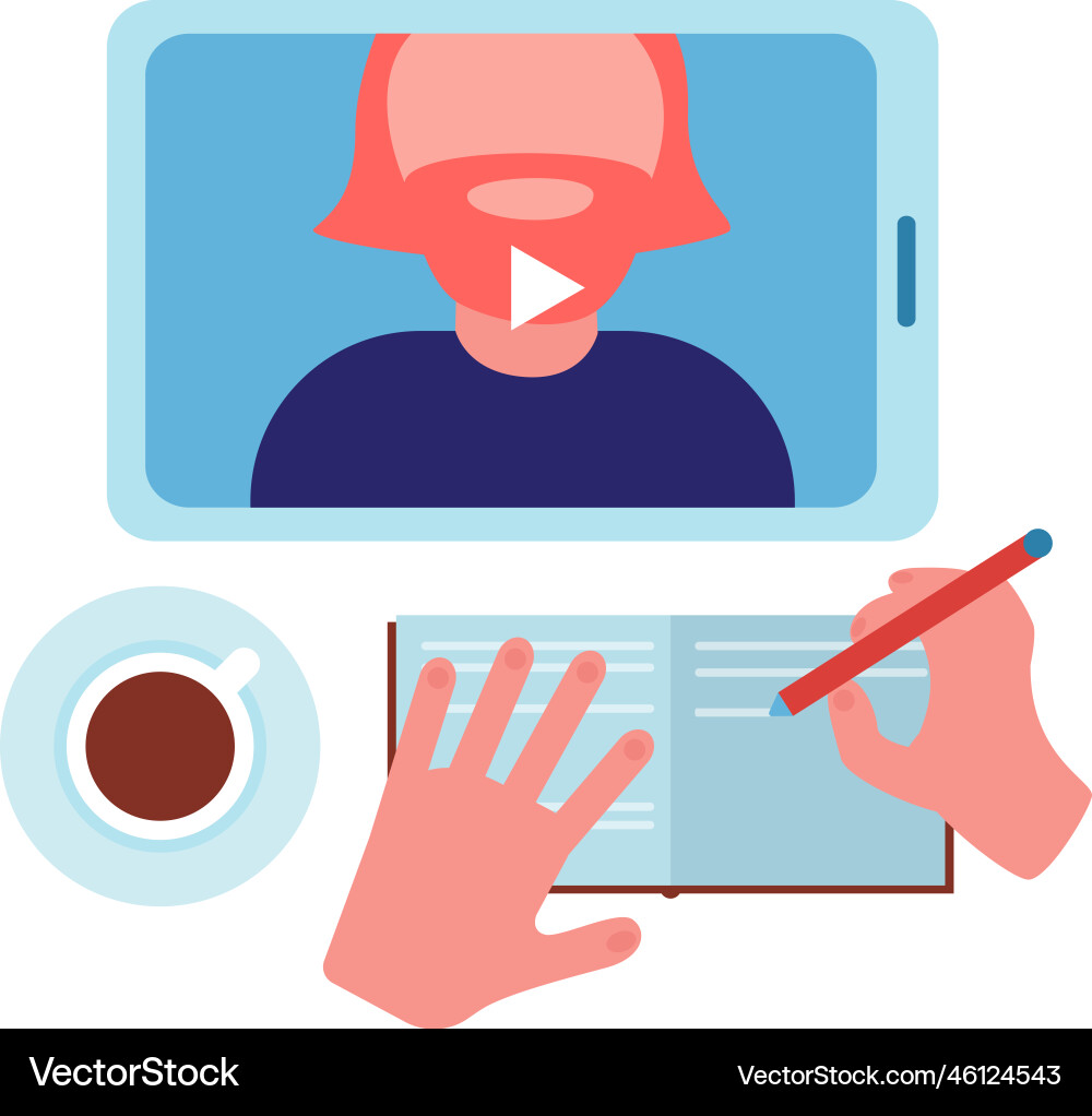 Writing after tutorial composition Writing after tutorial composition vector image