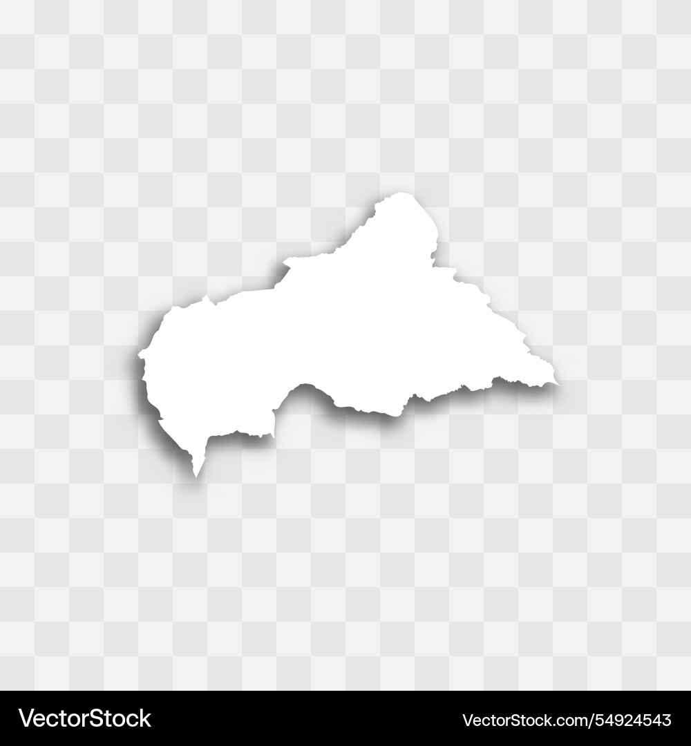 Zentralafrikanische Republik Karte Silhouette Zentralafrikanische Republik Karte Silhouette vektorbild