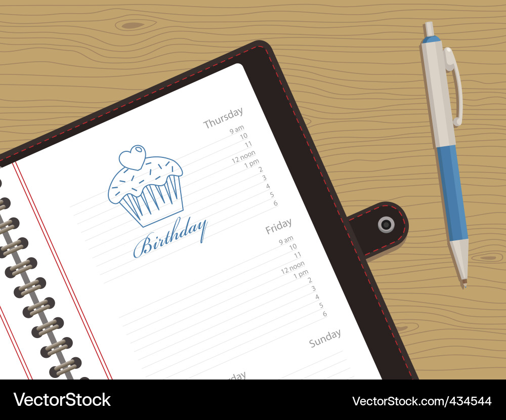 Appointment book Vector Image