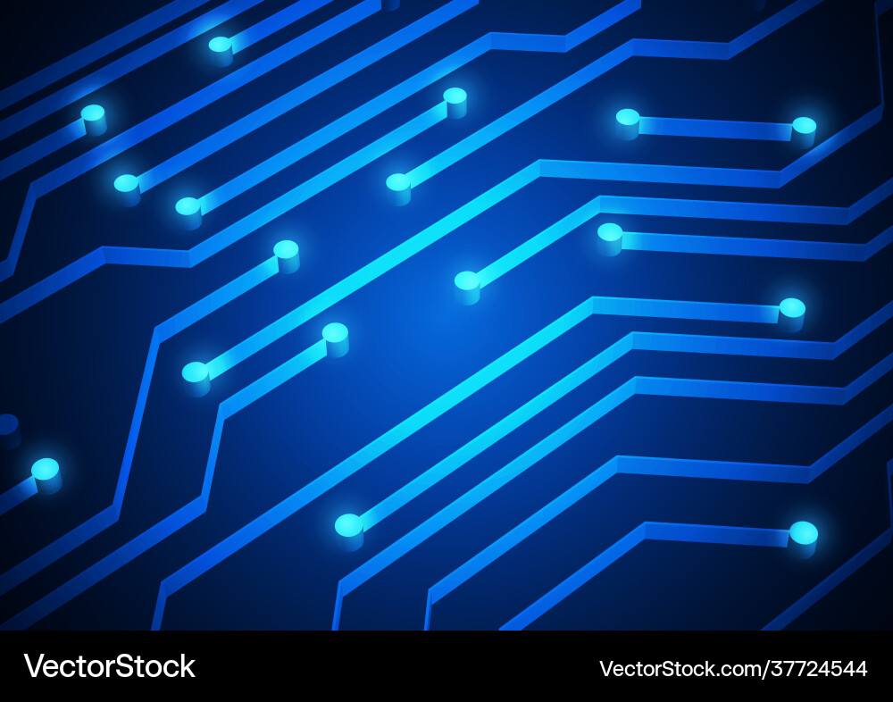 Circuit technology background with hi-tech Circuit technology background with hi-tech vector image