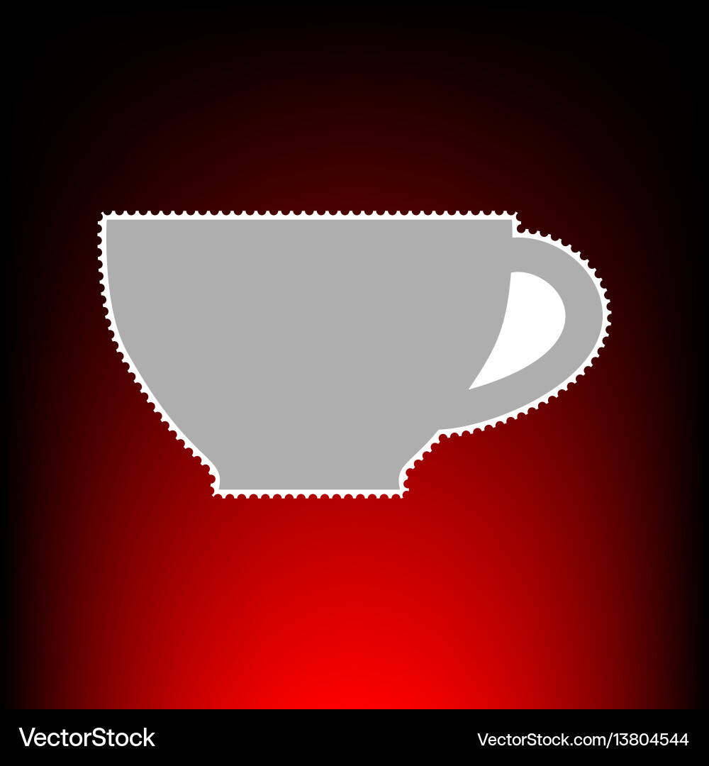 Cup style on red Vector Image