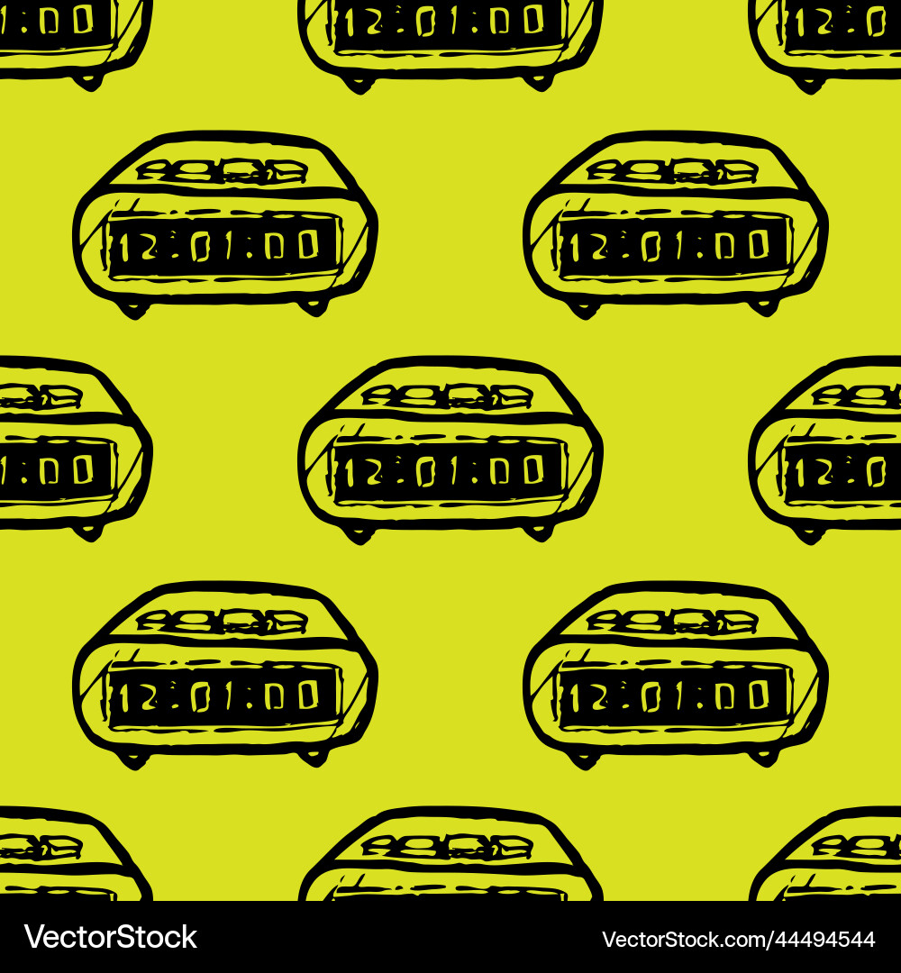 Electronic clock seamless pattern Electronic clock seamless pattern vector image