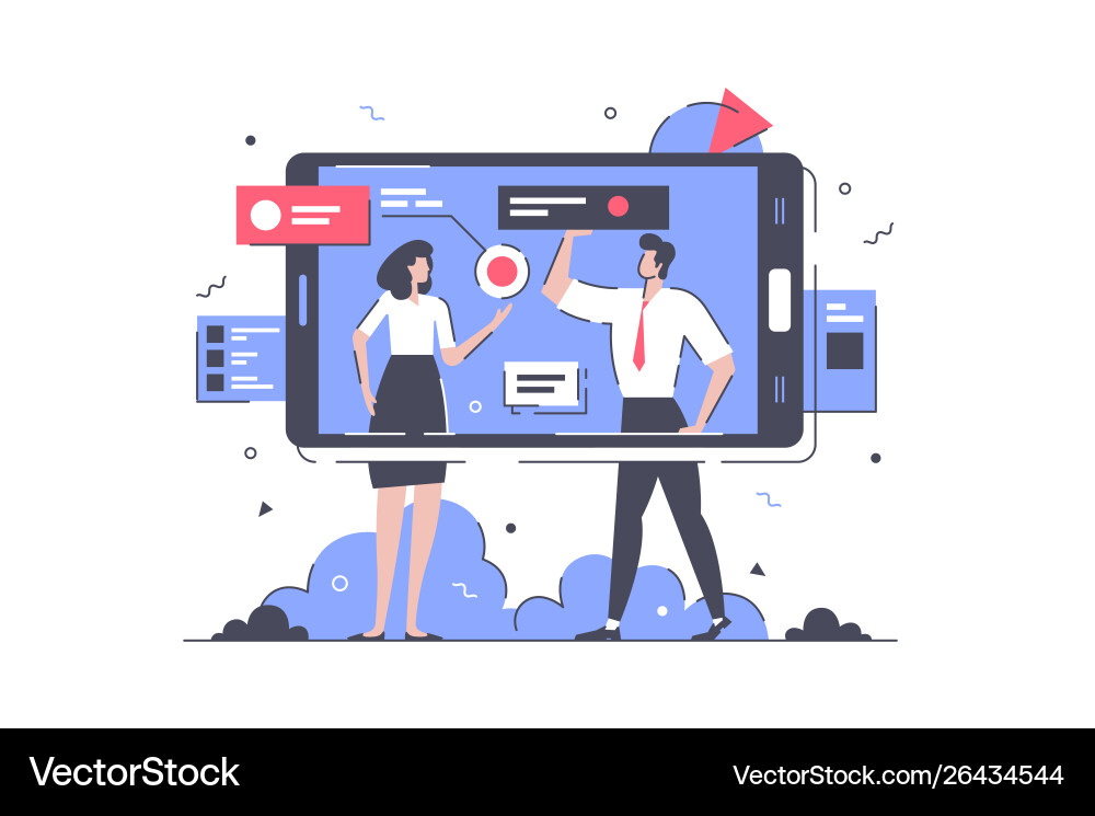 Extra reality with augmented in mobile Extra reality with augmented in mobile Vector Image